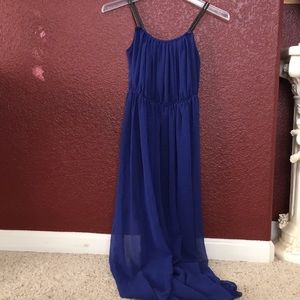 Blue maxi dress. (Belt missing)